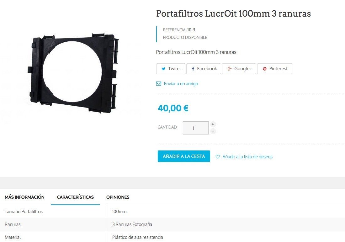 filtros densidad neutra